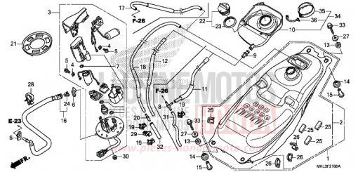 RESERVOIR A CARBURANT/POMPE A CARBURANT NC750XDK de 2019